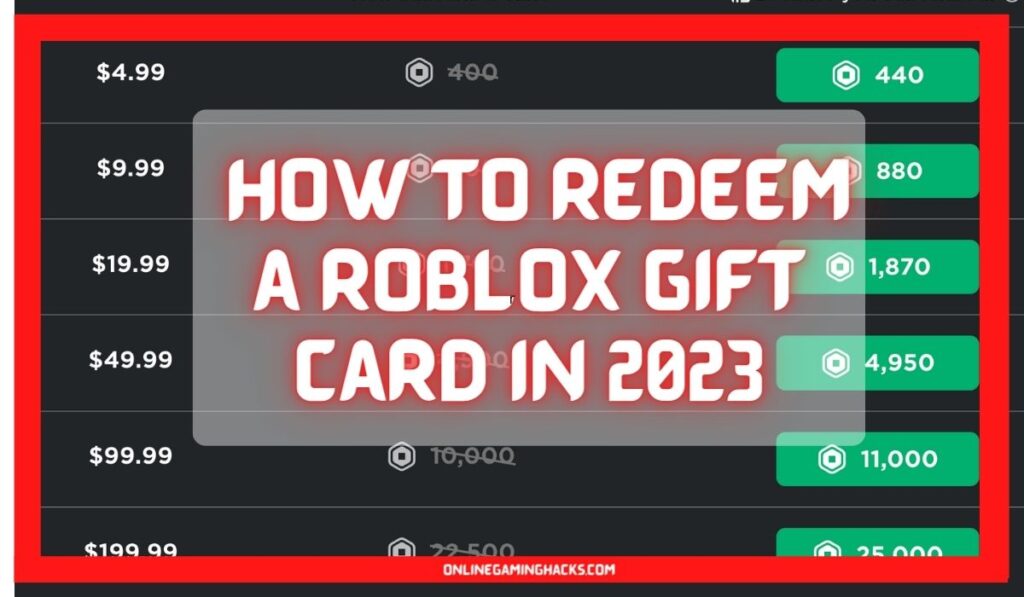 How to Redeem A Roblox Gift Card in 2023 - onlinegaminghacks.com