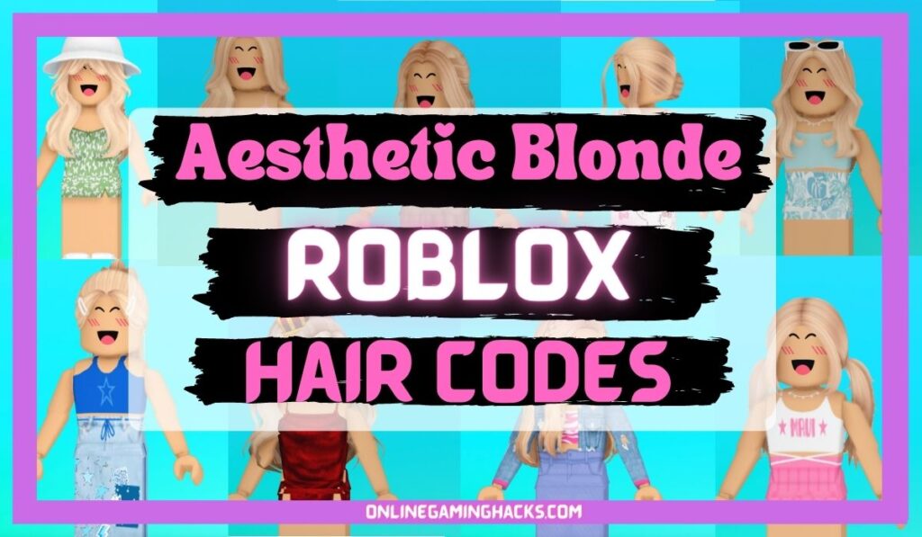 1) Aesthetic half up hair in blonde - Roblox in 2023