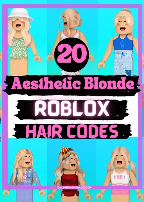 1) Aesthetic half up hair in blonde - Roblox in 2023