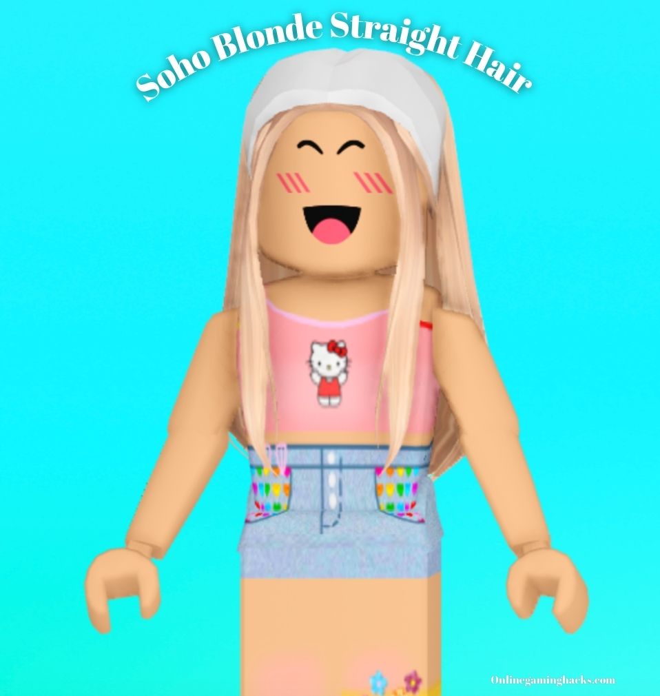 Straight Blonde Hair - Roblox